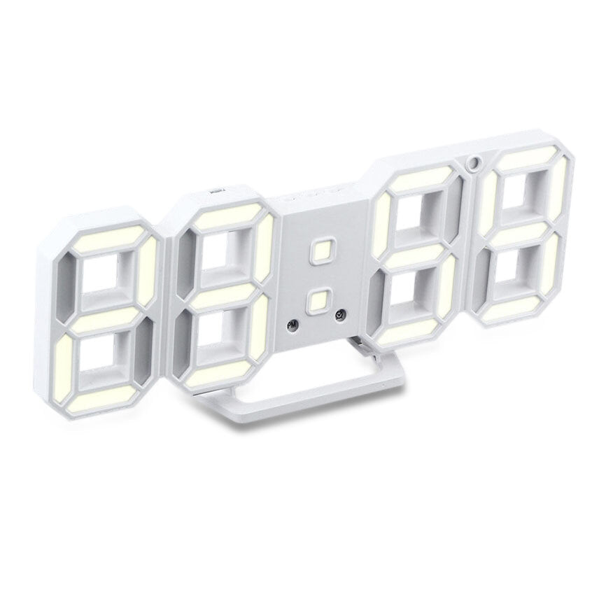 Creative USB Charging 3D Digits Display Adjustable Brightness Alarm Clock