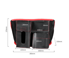 Leather Car Seat Back Storage Bag Organizer Holder Multi Pocket Travel Storage Hanging Net