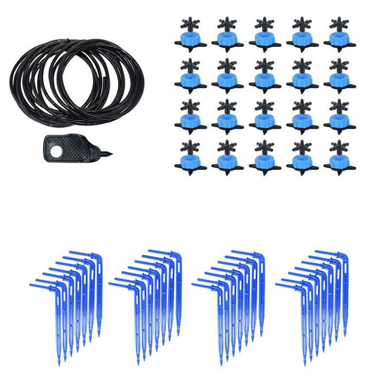 20 Set 8L Arrow Drip Irrigation System 4-Way Micro Flow Dripper Potted Plants With Greenhouse