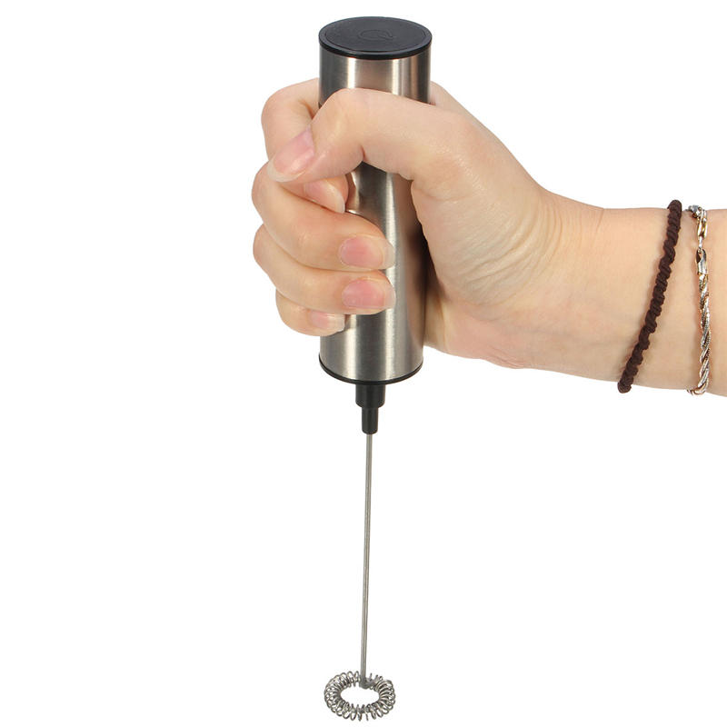 Egg Beater Milk Frother Stainless Steel Coil Tea Coffee Foaming Maker Brush Head Electric Blender