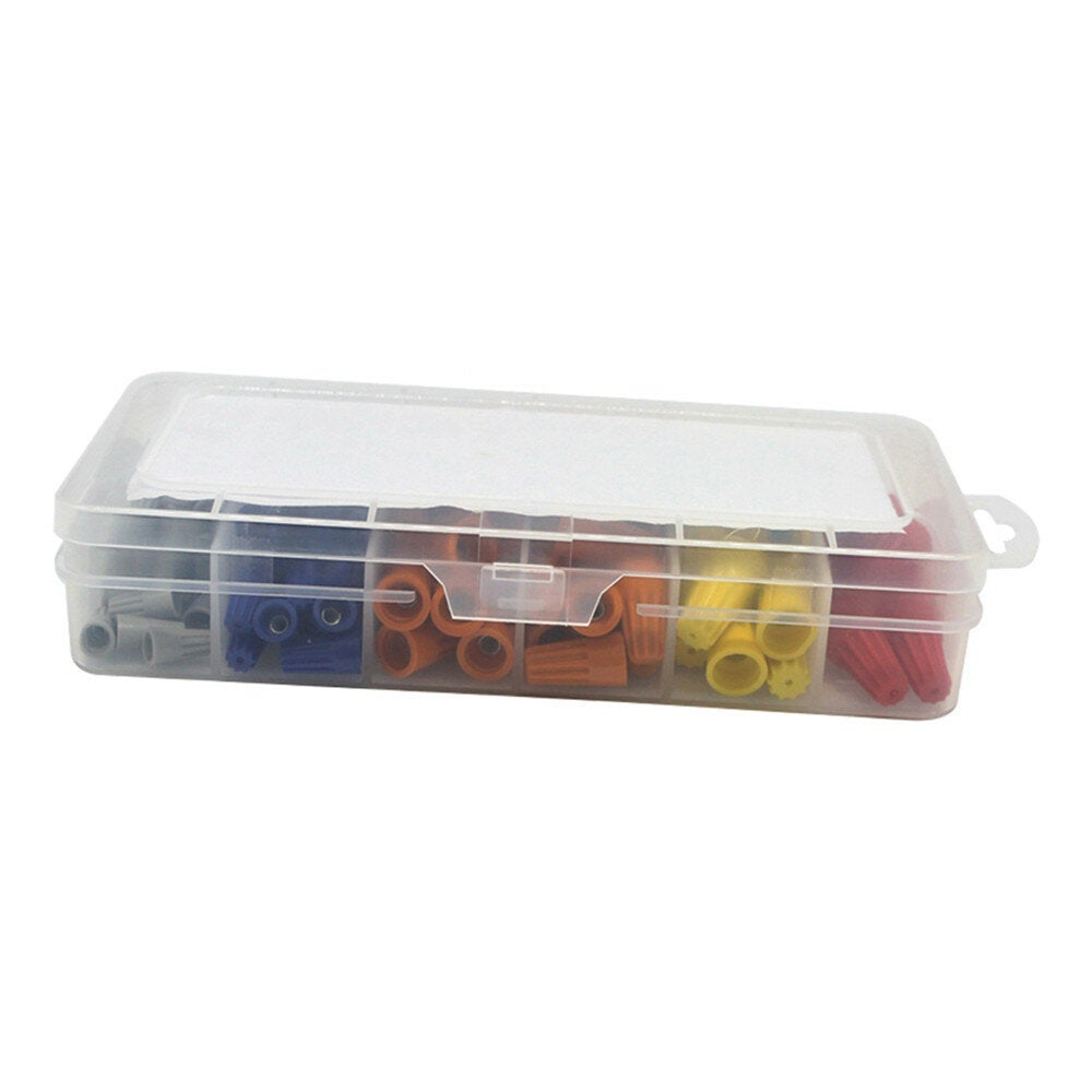 158pcs Wire Connector Terminal Twist Electrical Nut Spring Cap Assortment Set Kit