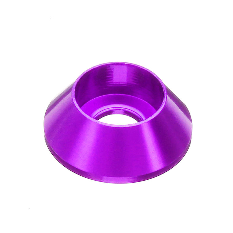 M4AN6 10Pcs M4 Cup Head Hex Screw Gasket Washer Nuts Aluminum Alloy Multicolor Optional