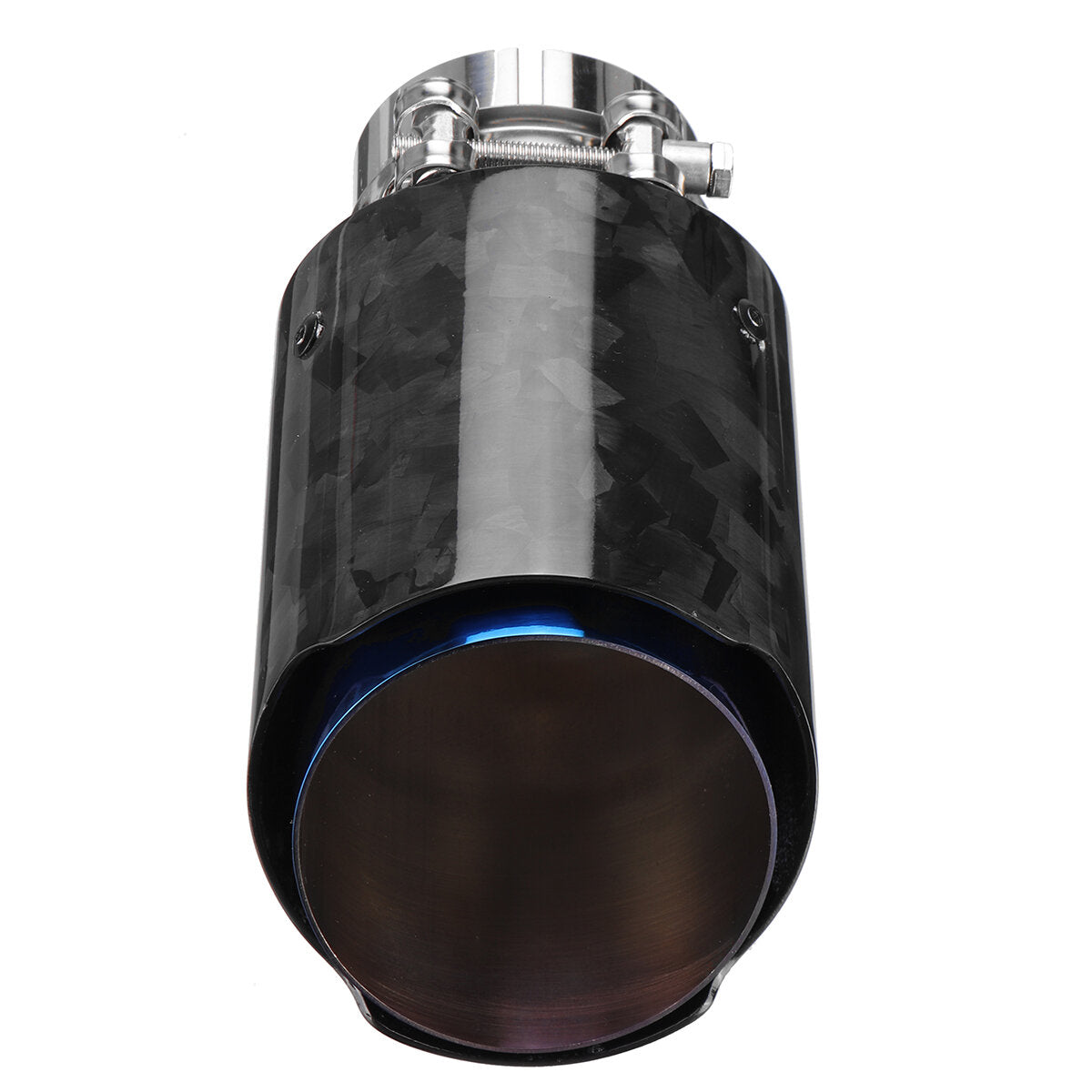 63mm-89mm Universal Air Vent Gas Outlet Glossy Forged Carbon Fiber Exhaust Pipes Modified Tail Throat