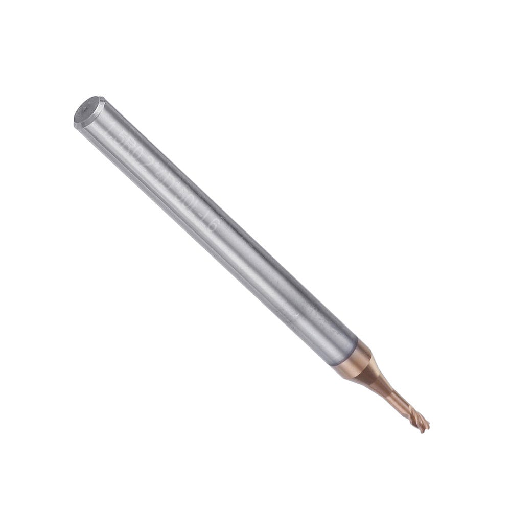2 Flutes Ball Nose Long Neck End Mill D1.5 R0.2mm HRC60 Deep Notch Milling Cutter
