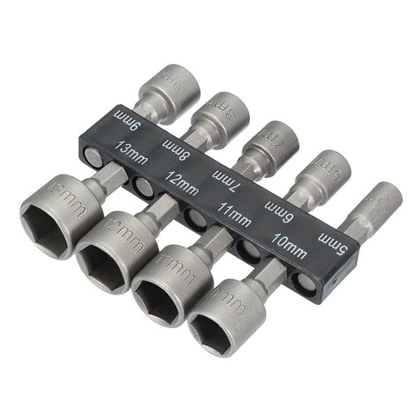 9pcs 1/4 Inch Hex Shank Power Nut Driver Drill Bit Set 5-13mm Socket Wrench