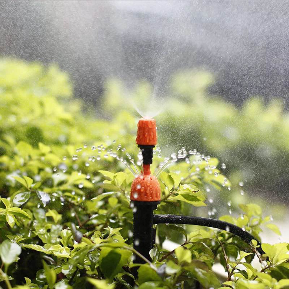 45Pcs 50ft/15m Drip Irrigation Kit Garden Irrigation System with Distribution Tubing Hose Adjustable Nozzles