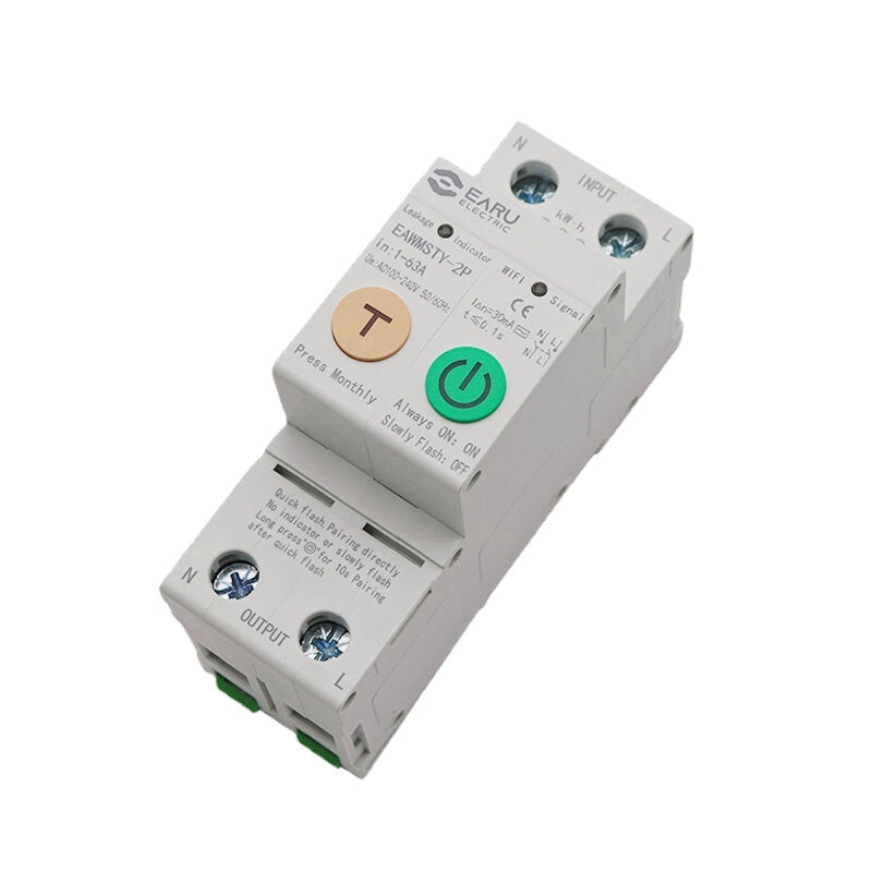 Smart Circuit Breaker WIFI Smart Energy Meter Din Rail Power Consumption kWh Meter Timer Switch Relay Voltmeter Works With Alexa Google Home