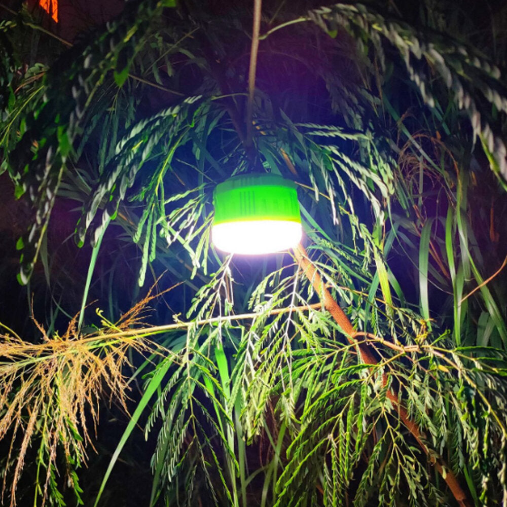 50W 10000K Solar LED Camping Light USB Rechargeable 4 Modes Adjustable Hanging Tent Lamp Power Bank