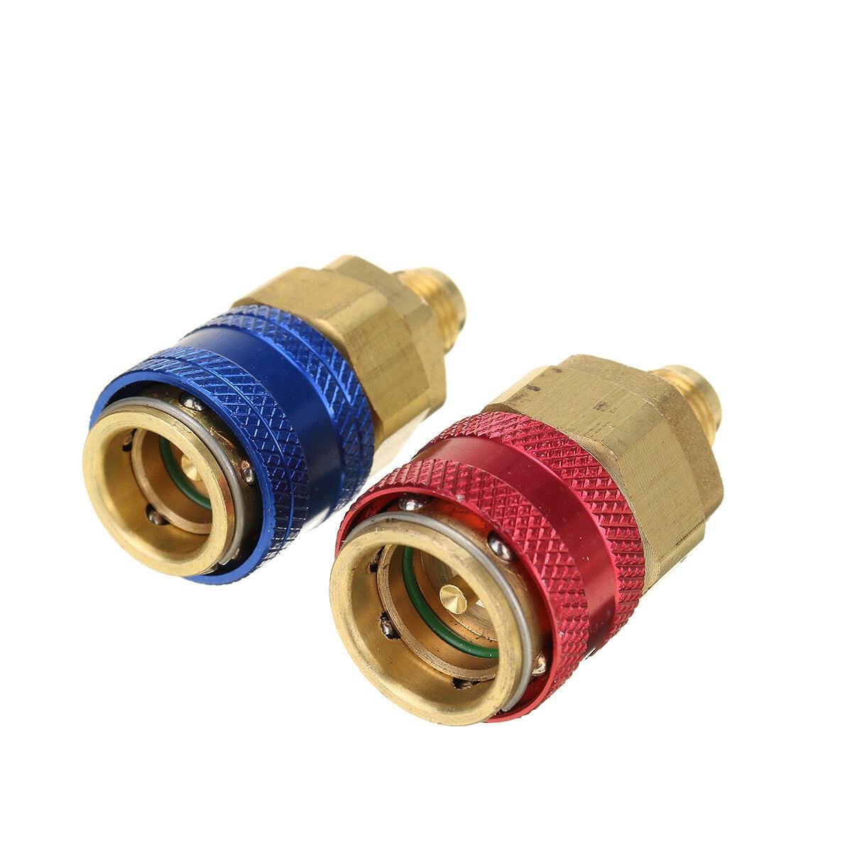 2pcs R134A Quick Coupler Connector Adapter Auto A/C Manifold Gauge Low/High HVAC