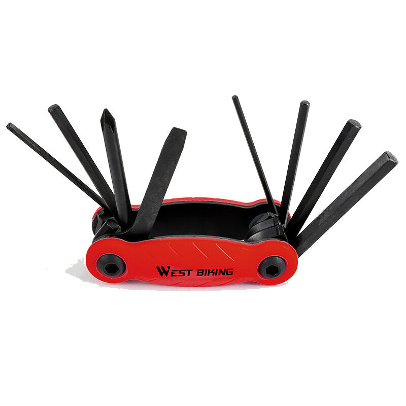 8-in-1 Bicycle Repair Tools Kit Multifunction Hex Spoke Cycling Screwdrivers Tools Tyres Lever Allen Wrench MTB Bike Tools
