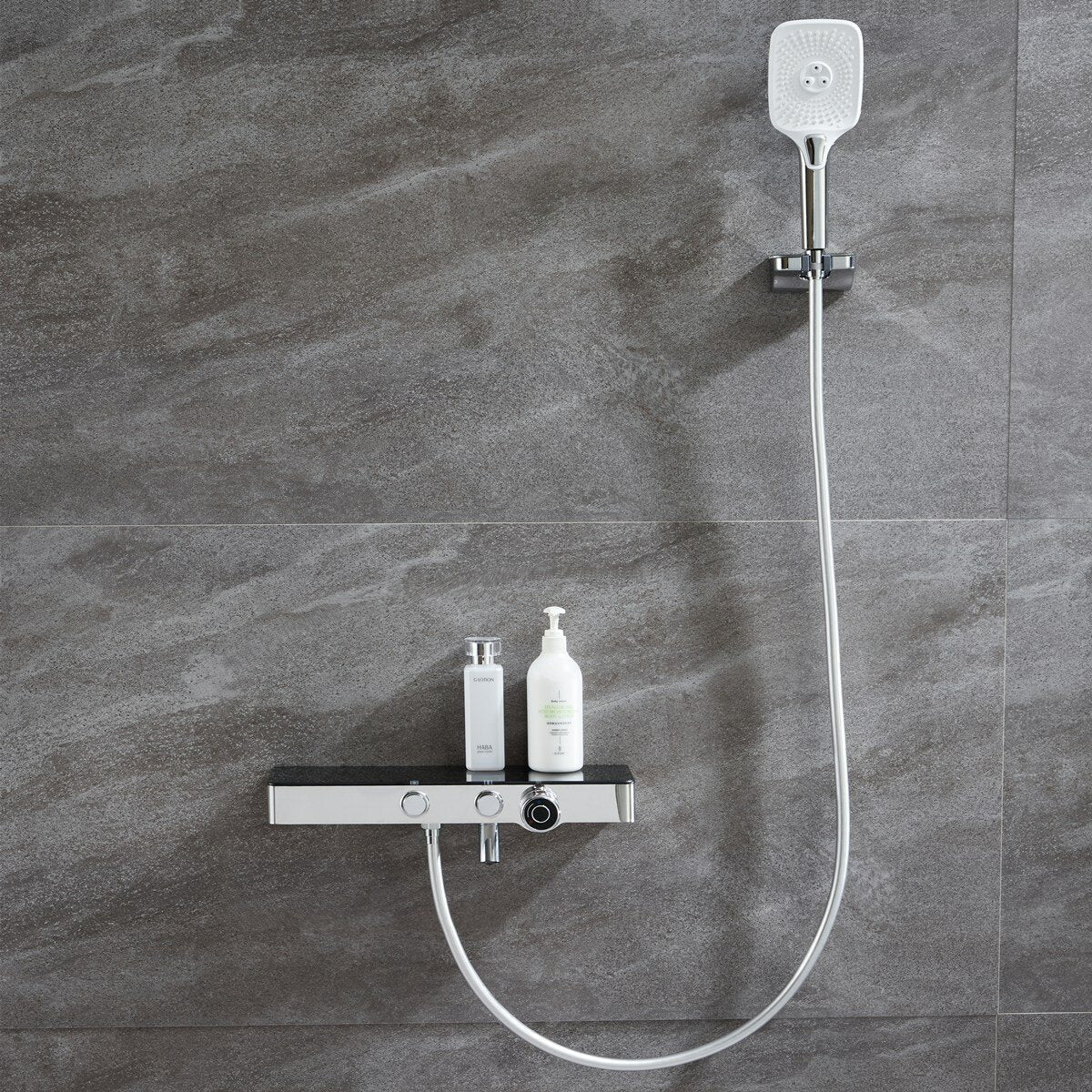 Handheld Shower Head Set Bathroom Rain Tub System 3-Setting Sprayer with Hose Faucet