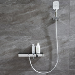 Handheld Shower Head Set Bathroom Rain Tub System 3-Setting Sprayer with Hose Faucet