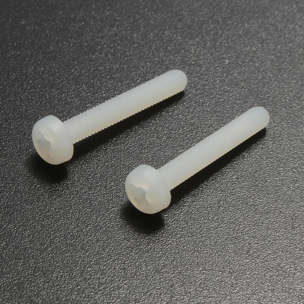 M3NP2 50Pcs M3 White Round Pillips Pan Head Plastic Nylon Screw Bolt 5/6/8/10/12/15/20/25mm Length