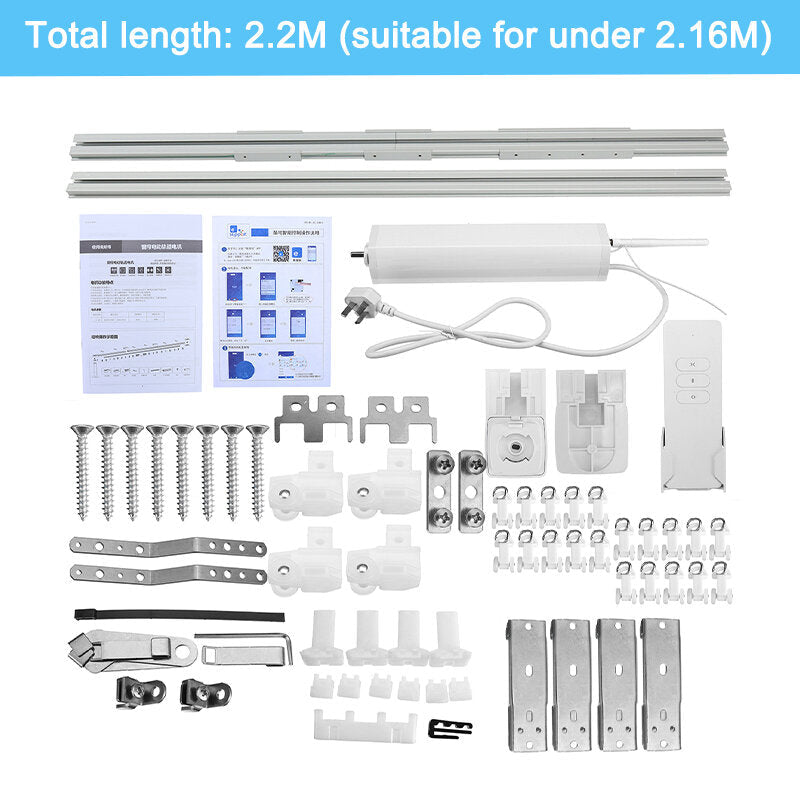 2.2/3.2/4.2m Smart Electric Curtains Smart Home Remote Control Curtains Smart Curtain Motors