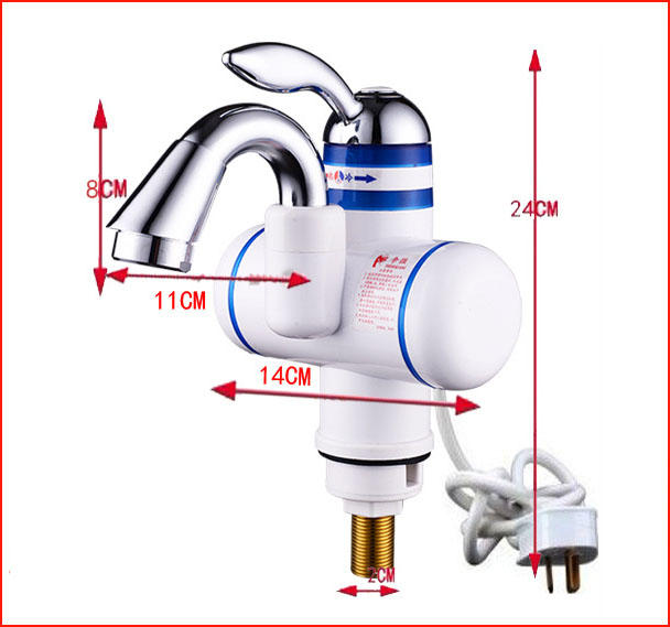 3 Seconds Instant Electric Shower Water Heater Tankless Faucet Bathroo Wate