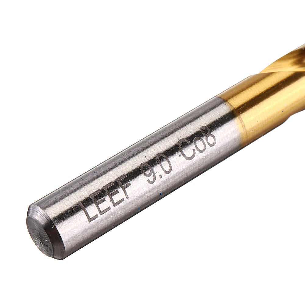 19Pcs Titanium Coated M42 Twist Drill Bit 8% High Cobalt HSS Set Industrial Grade 1-10mm for Stainless Steel Metal Wood