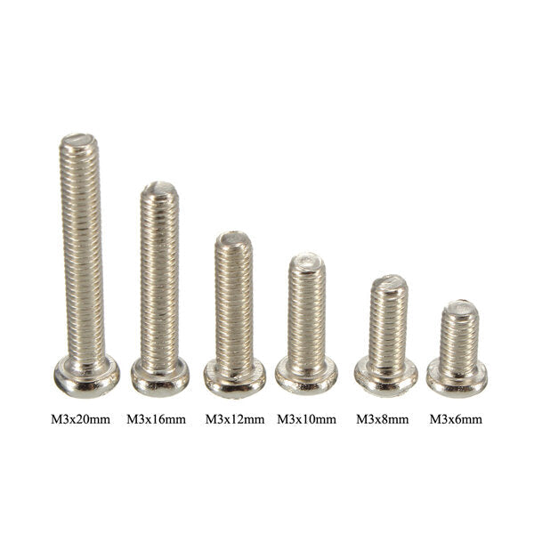 300pcs/120pcs M3 Stainless Steel Button Philip Head Socket Cap Screw Assortment Kit