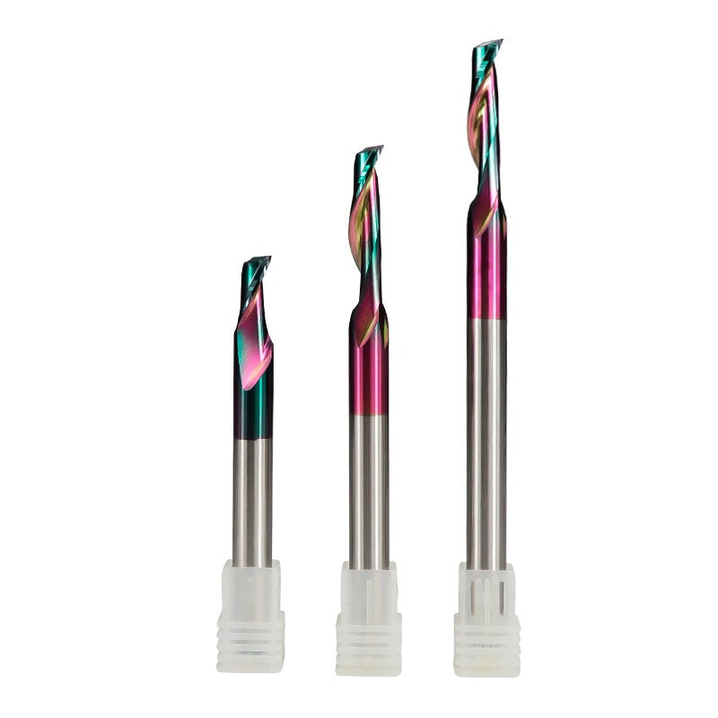 HSS Milling Cutter 8mm Super Coated Single Flute End Mill for Aluminum Door Window Cutting CNC