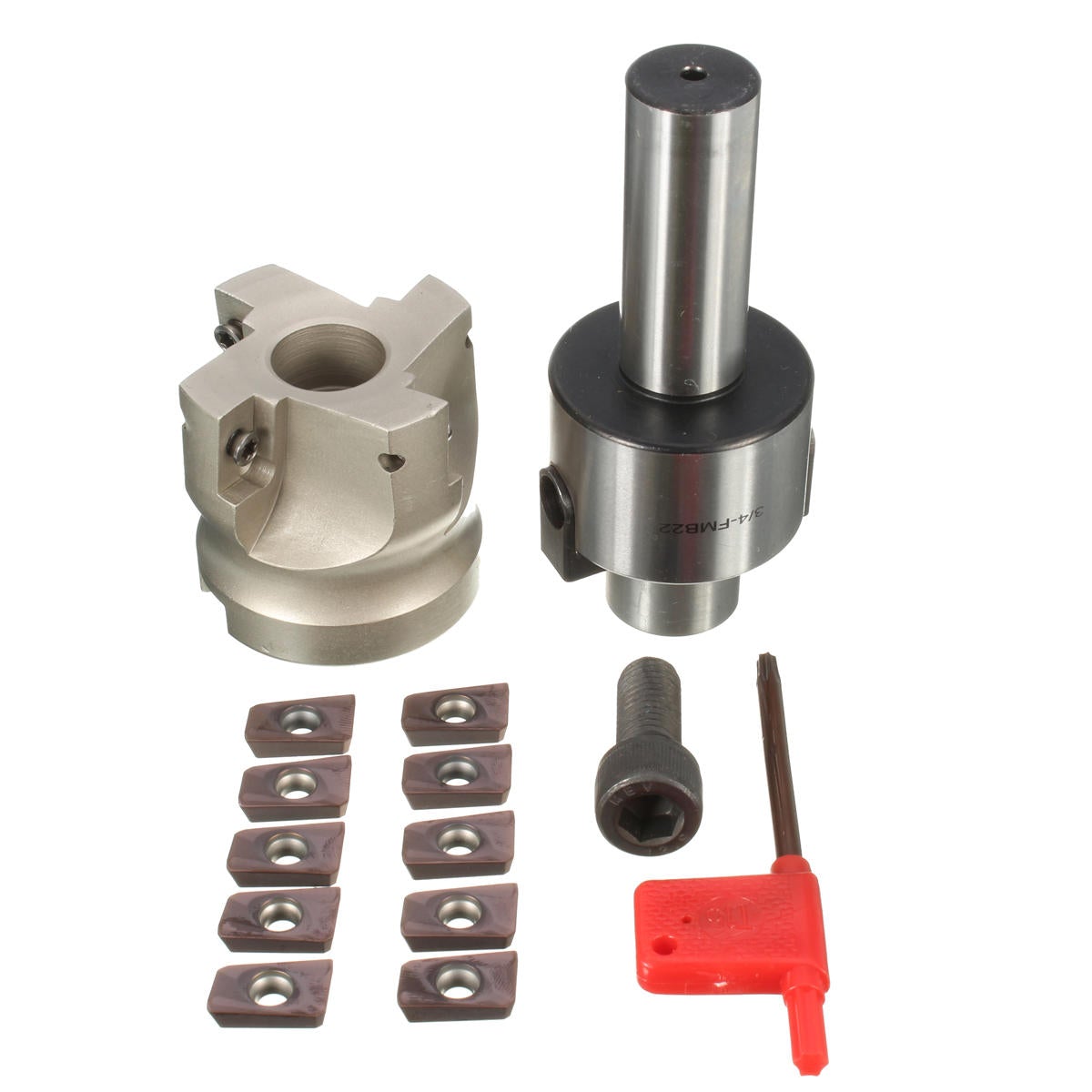 Shank Extension Rod Face End Mill Cutter With 10Pcs APMT1604 Inserts