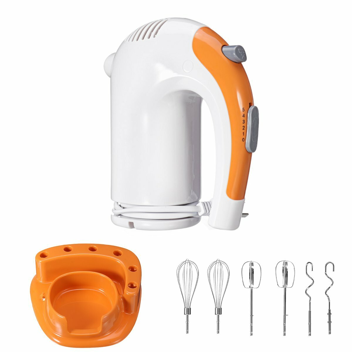 Electric Egg Beater Hand Mixer Stainless Steel Whisk Milk Cake Flour Baking 300W