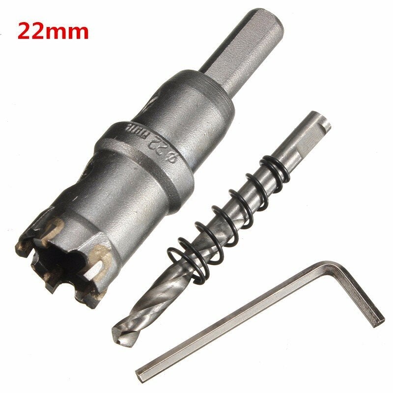 15mm - 24mm Carbide Tip Metal Cutter Hole Saw with Wrench/ Twist Drill Bit