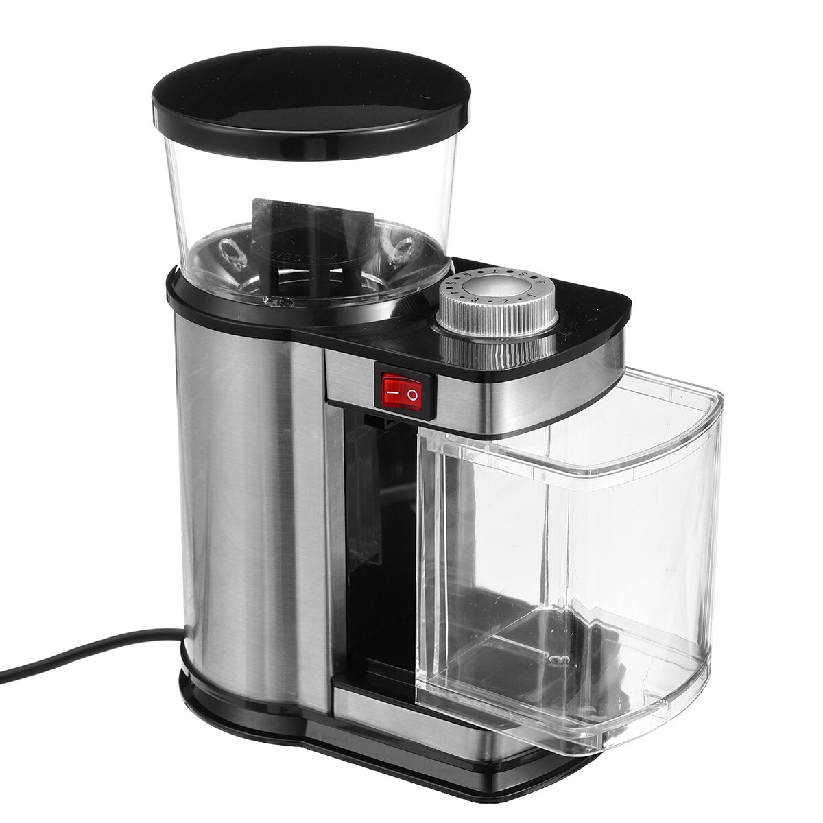 Stainless Steel Electric Coffee Grinder Adjustable Mode Large Capacity for Kitchen