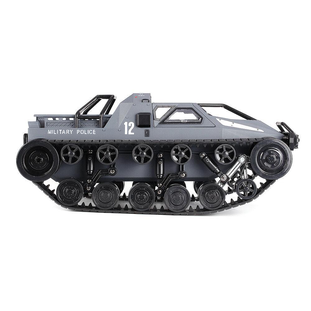 2.4G Drift RC Tank Car with Two Rubber and Two Mental Tracks with LED Lights RTR High Speed Full Proportional Control Vehicle Models