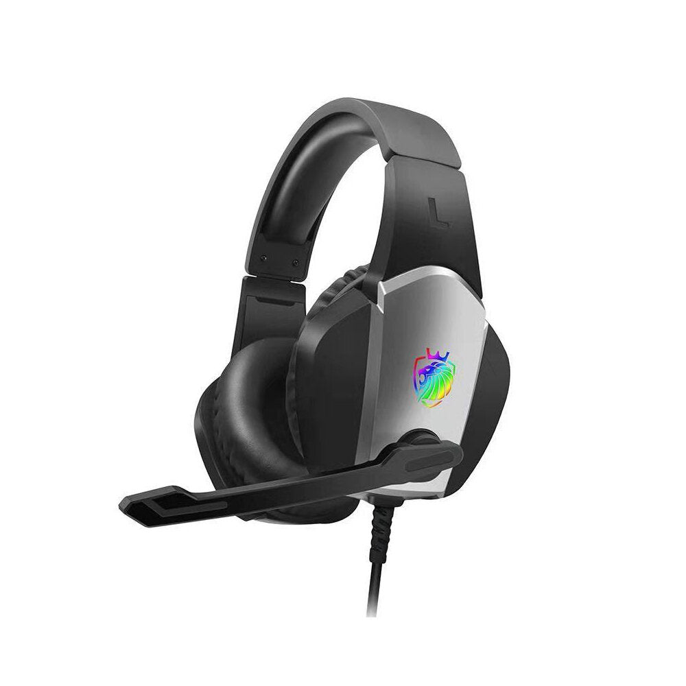 Gaming Headset 7.1 Channel 50mm Unit 90 Rotatable Microphone RGB Light Effect Scalable Design Noise Reduction Protein Leather Earmuffs