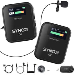 Microphone G2A1 G2A2 Wireless Lavalier Mic System for Smartphone DSLR Camera Realtime Monitoring 70M Transmission