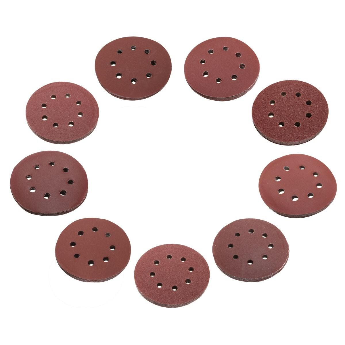 10pcs 8 Holes Abrasive Sand Discs Sanding Paper 60-2000 Grit SandPaper
