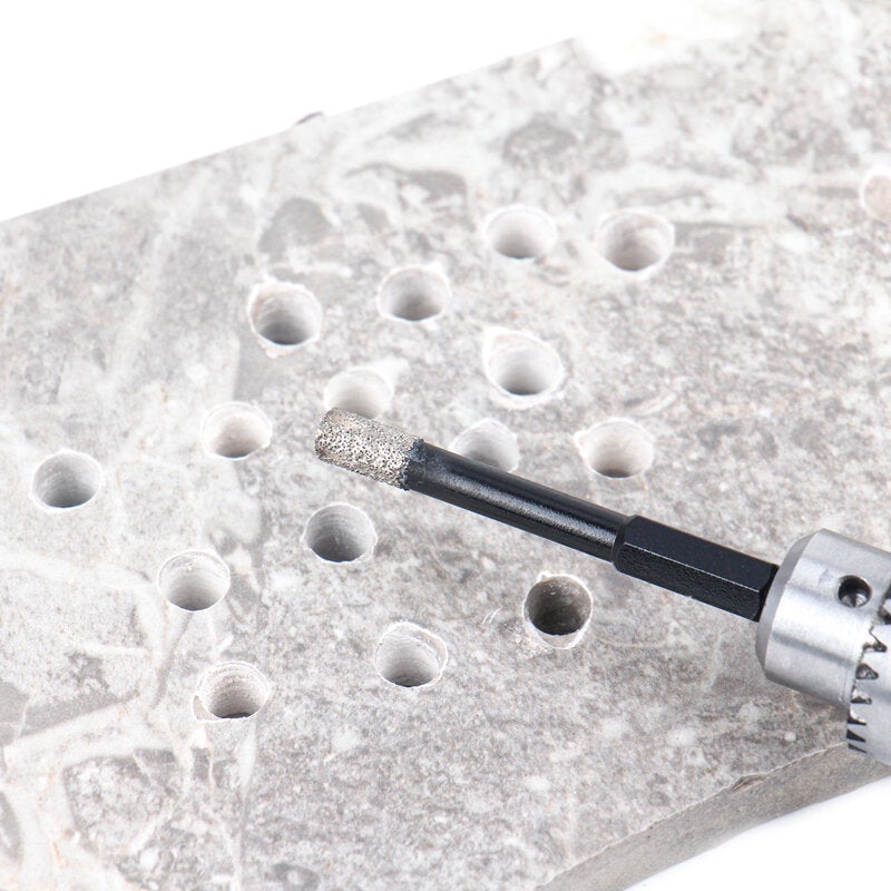 6/8/10/12mm Hex Handle Vacuum Brazed Diamond Dry Drill Bits Hole Saw Cutter for Granite Marble Ceramic Tile Glass Stone