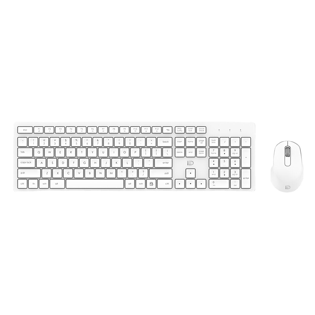 2.4G Wireless Keyboard & Mouse Set 104 Keys Business Keyboard 1200DPI 3 Buttons Silent Optical Home Office Mice for Computer Laptop PC