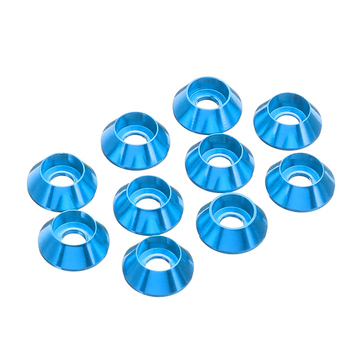 50Pcs M3 Cup Head Hex Screw Gasket Washer Nuts Aluminum Alloy Multicolor