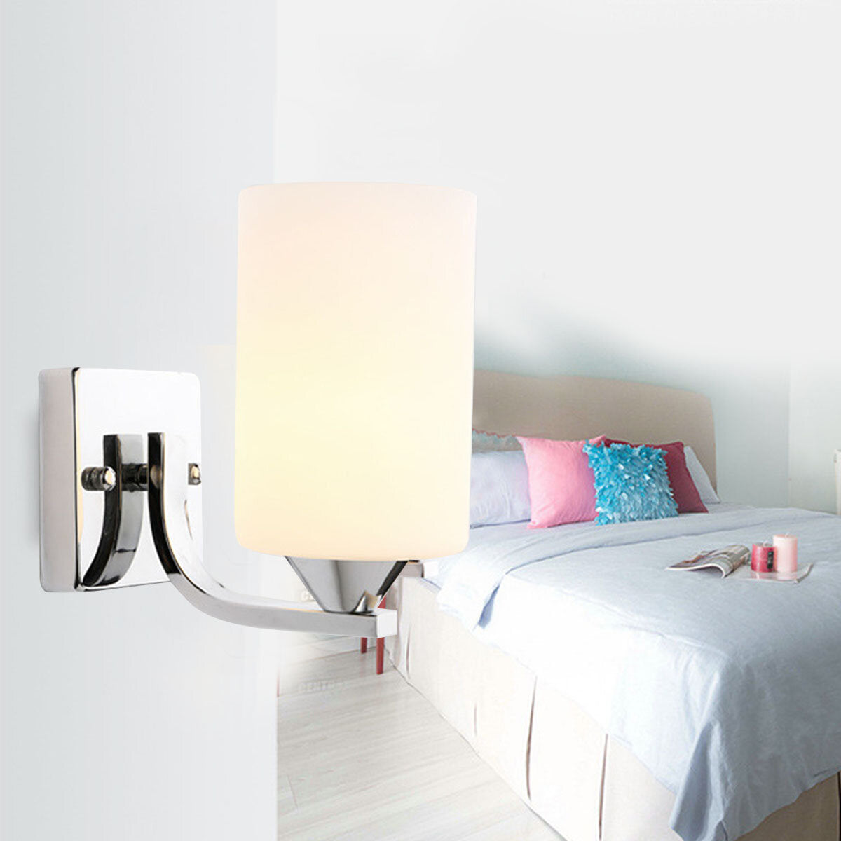Single Head Simple Wall Lamp Without Bulb With Power Switch Cord 20*10CM Suitable For Bedroom Kitchen Restaurant Bar