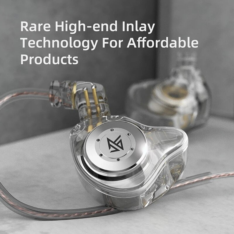 Dual Magnetic Circuit Dynamic Drive 10mm Earphone Hi-Fi Bass Earbud Sport Noise Cancelling Headset for KZ EDXPRO ZST ES4