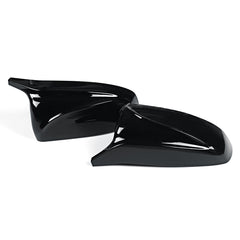Glossy Black M Style Rear View Mirror Cap Cover Replacement Pair