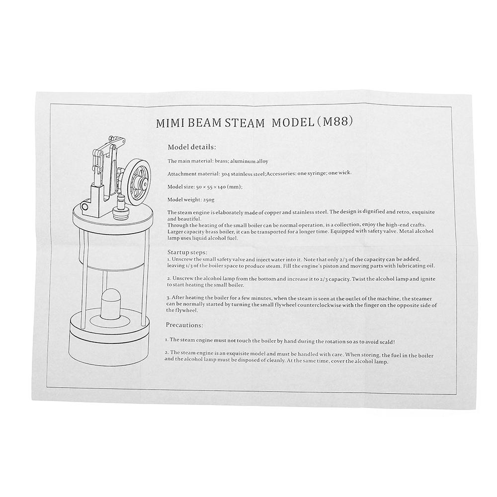 Full Metal MINI BEAM Steam Engine Model