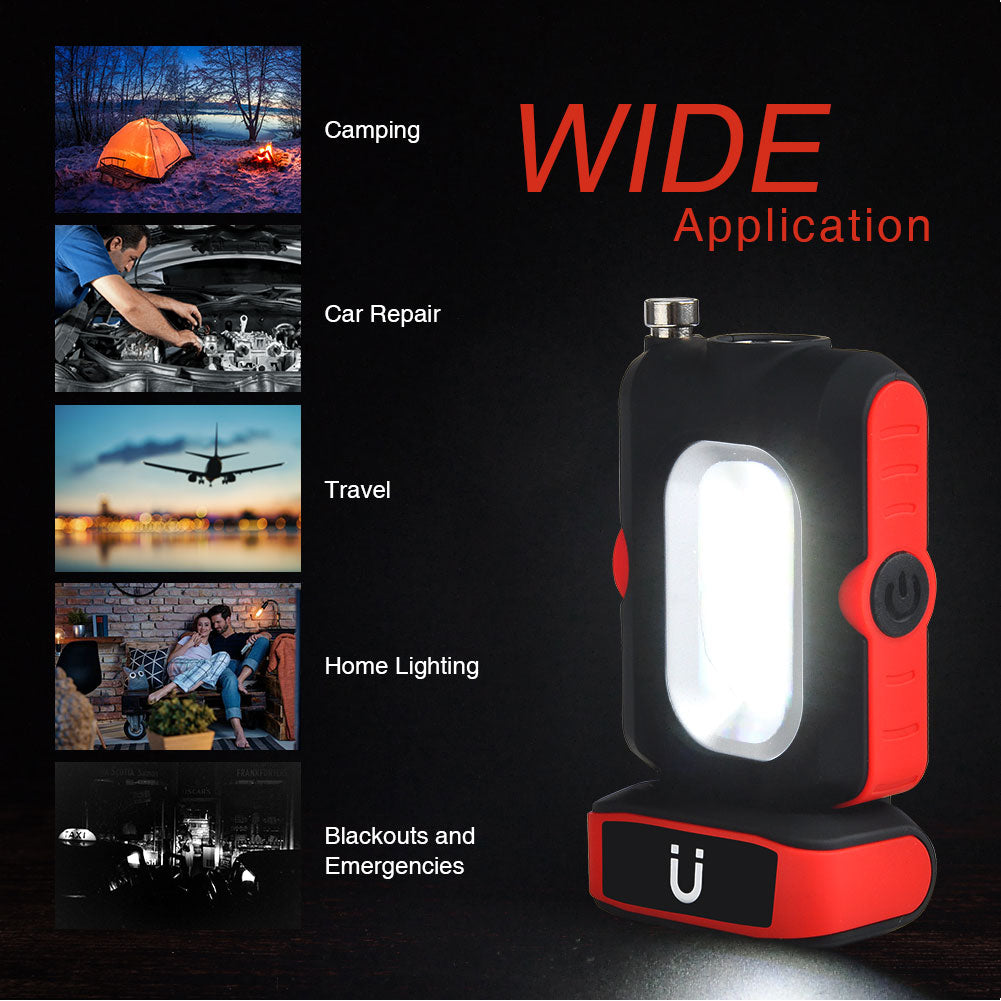 5 in1 LED + COB Dual Light Magnetic Antenna Picker Work Light