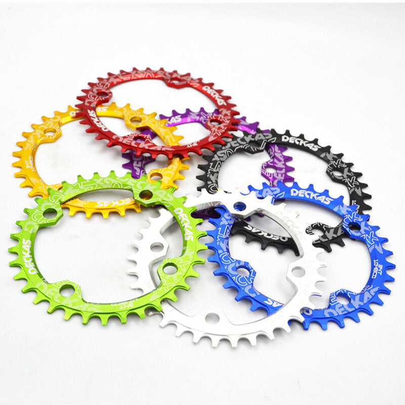 Round Narrow Wide Chainring For MTB Mountain Road Bike 32T 34T Single Disc Bicycle Components Crankset Tooth Plate Parts 104 BCD