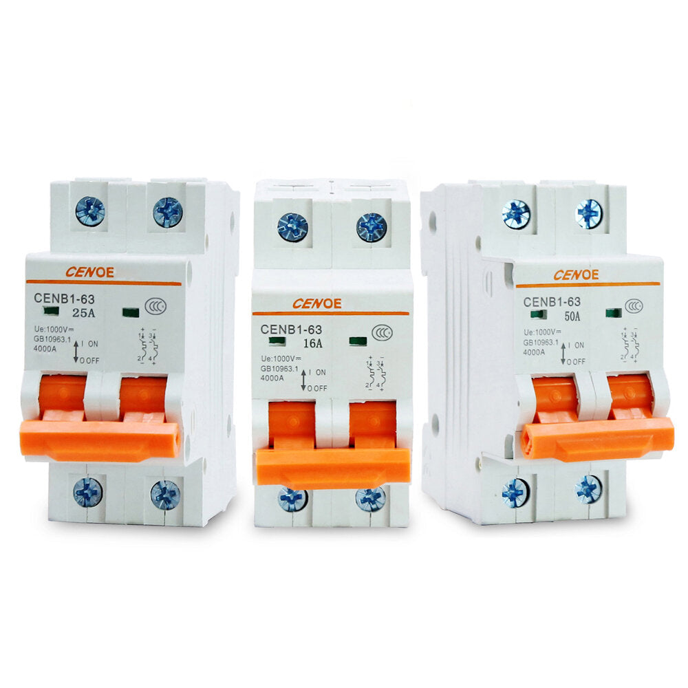 Solar Mini Circuit Breakers MCB Breakers with Short-circuit and Overload Protection Have1000V 10A 16A 25A 32A 40A 50A 63A