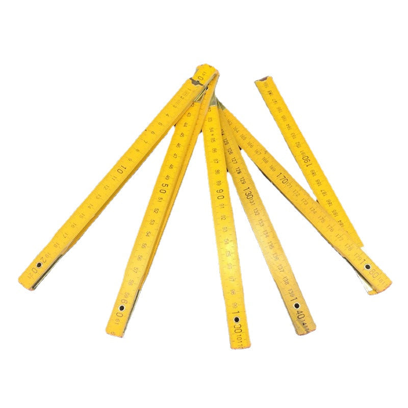 Portable Wooden Folding Ruler 1M/2M Multifunctional Painting Drawing Measuring Instrument Model Template Ruler Carpenter Measuring Tools