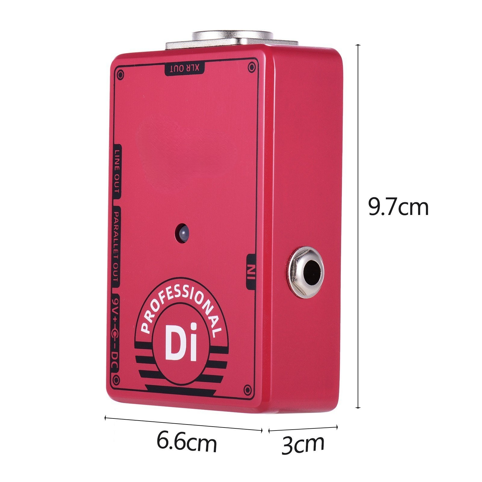 DI Box Guitar Effect Pedal with Ground Lift Switch XLR Out for Electric