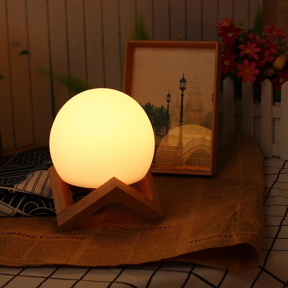 LED Colorful Dimmable Rechargeable Lunar Moon Night Light APP Alexa Remote