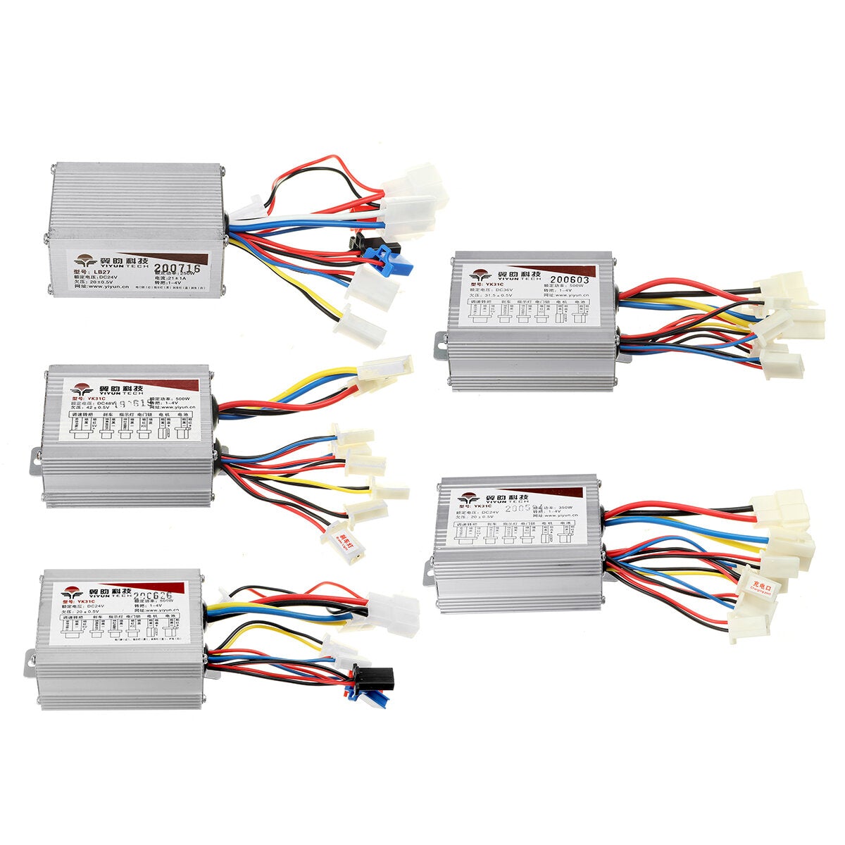 24V/36V/48V 250/350/500W Brushed Controller Box for Electric Bicycle Scooter