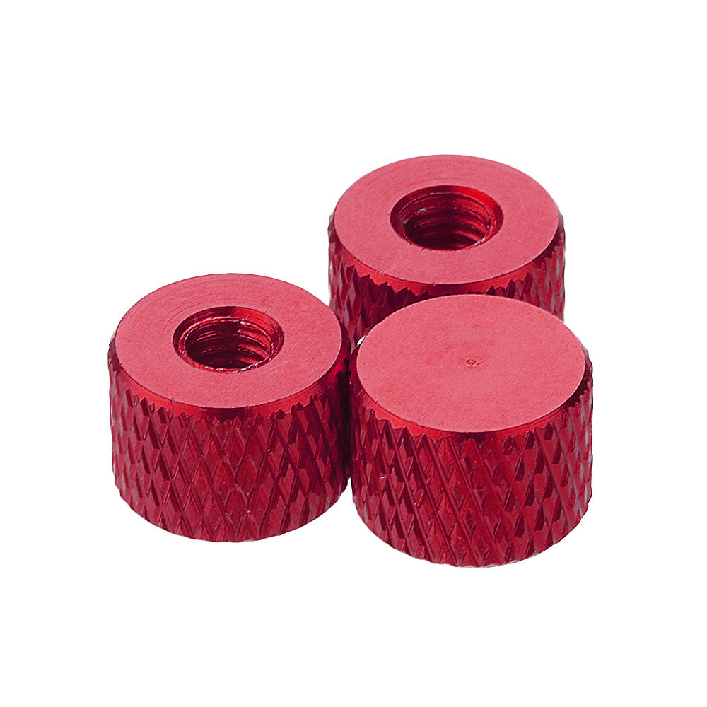 M4AN5 10Pcs M4 Blind Hole Thread Aluminum Alloy Knurled Thumb Nut Hand-Tight Screw Nut Multi-Color