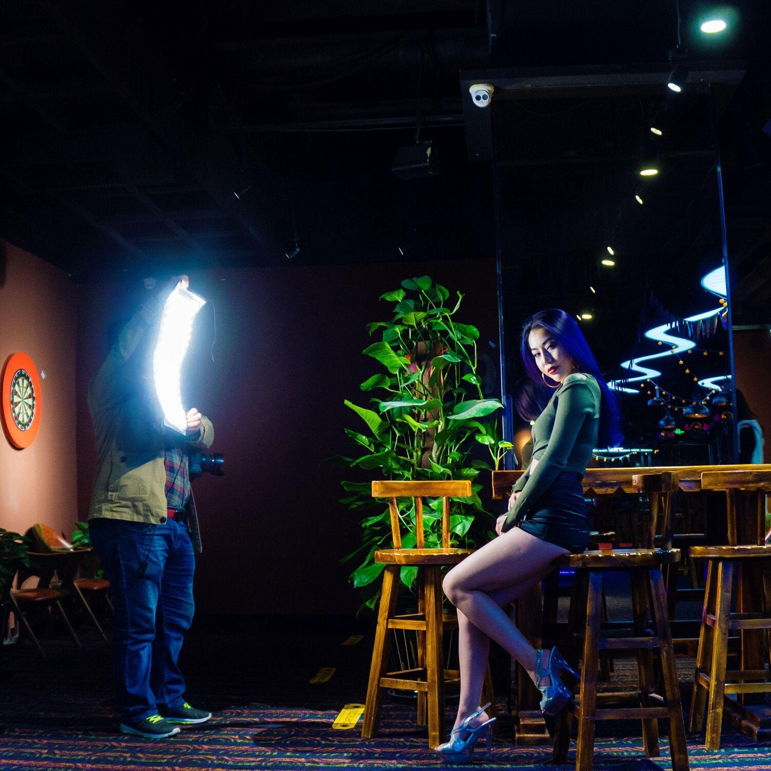 Bi-Color Flexible LED Light Protable 3200K 5500K 448pcs LEDs with 2.4G Remote Contol for Photography Shooting Interview Fill Light