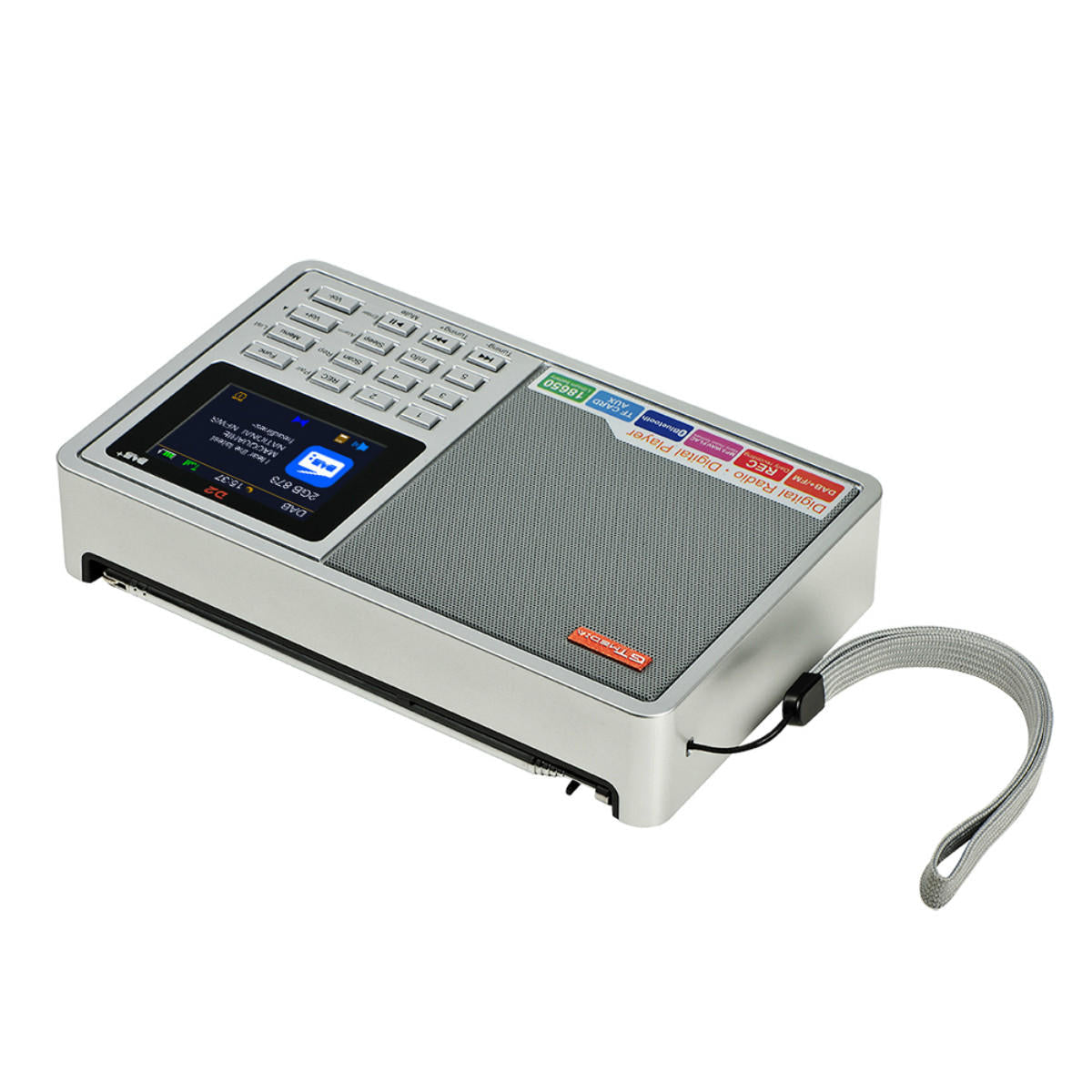 DAB+ 174.92-239.20MHz DAB FM Full Band Digital Radio MP3 Music Player Clock Alarm