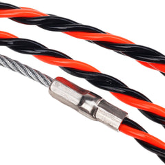 2Pcs 20m Electric Spiral Cable Push Puller Conduit Snake Cable Rodder Fish Tape Wire Guide