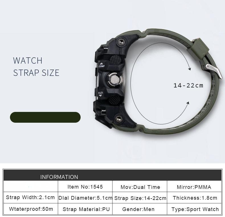 Waterproof Sport Dual Display Watch