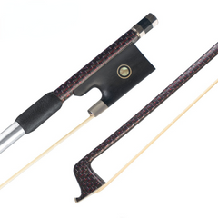 Master Red Silk Braided Carbon Fiber Violin Bow 4/4 White Mongolia Horsehair Ebony Frog Durable And Fast Responses